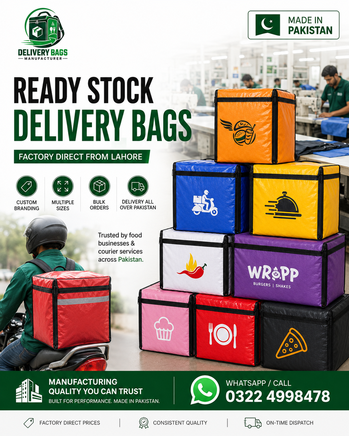 courier delivery bags custom made